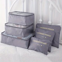 6 Pcs Travel Storage Bag Sets Portable Luggage Bags Organizer