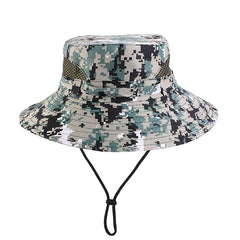 Kids Camo Sunshade Bucket Hat for Outdoor Hiking