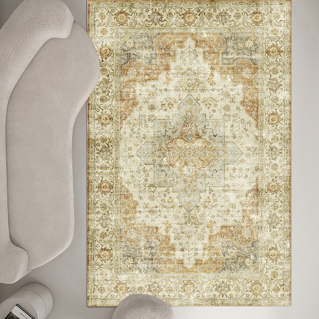 Vintage Oriental Area Rug - Machine Washable