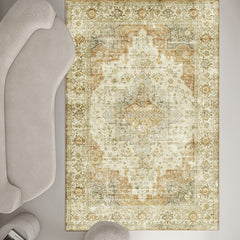 Vintage Oriental Area Rug - Machine Washable