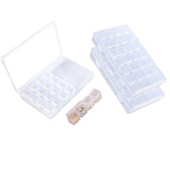 3pcs Diamond Painting Embroidery Box 28 Grids Plastic Storage Containers
