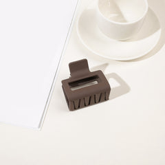 Matte Rectangle Small Hair Claw Clips