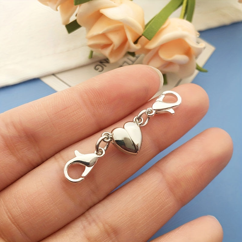 5pcs Heart Magnetic Buckle DIY Bracelet Necklace Set
