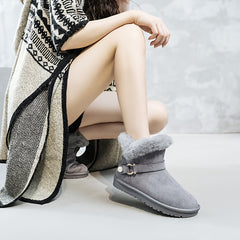 Women's Winter Snow Boots Slip On Ankle High Thermal Shoes