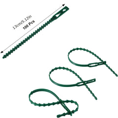 100pcs Adjustable Plant Ties for Shrubs & More