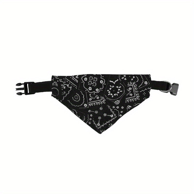 Stylish Printed Dog Bandanas with Buckle - Keep Your Pet Clean and Fashionable