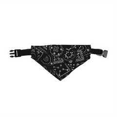 Stylish Printed Dog Bandanas with Buckle - Keep Your Pet Clean and Fashionable
