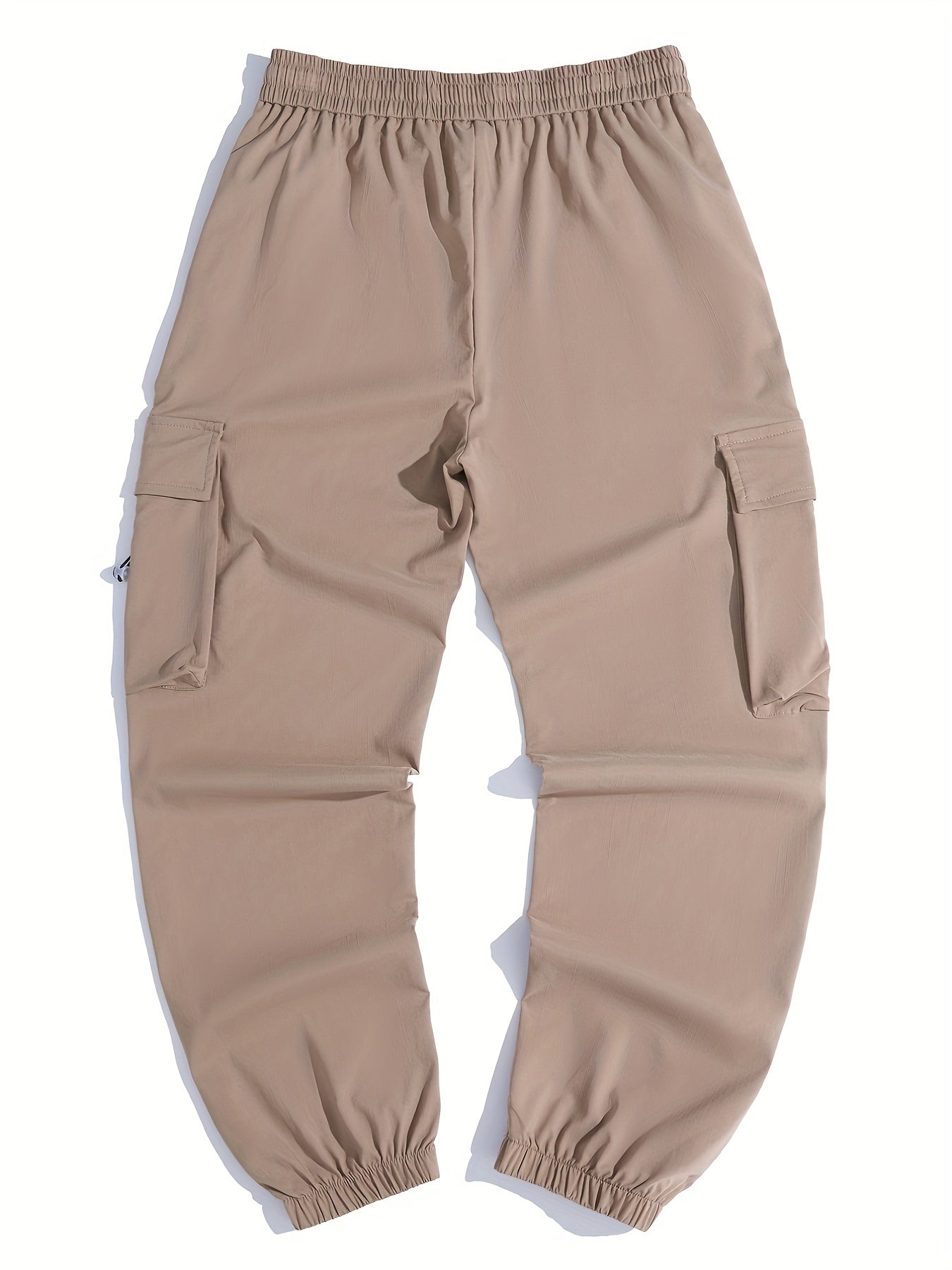 Men's Casual World Print Pockets Drawstrings Cargo Pants