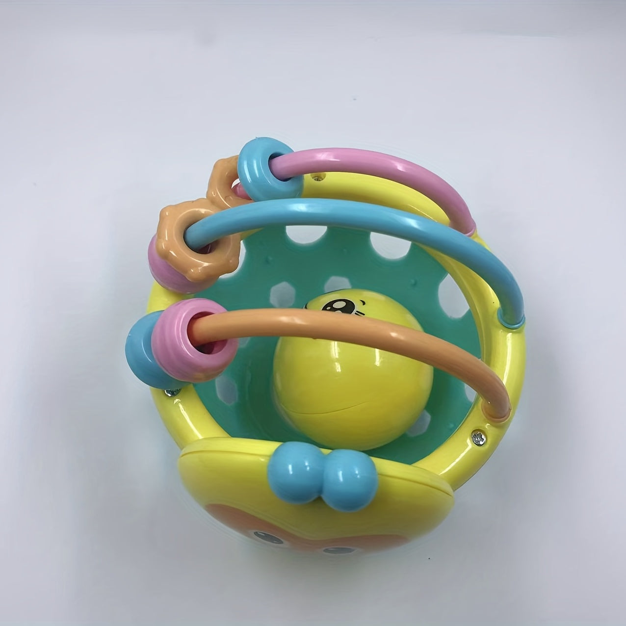 Colorful Baby Bee Soft Rubber Bed Bell Rattle Toy