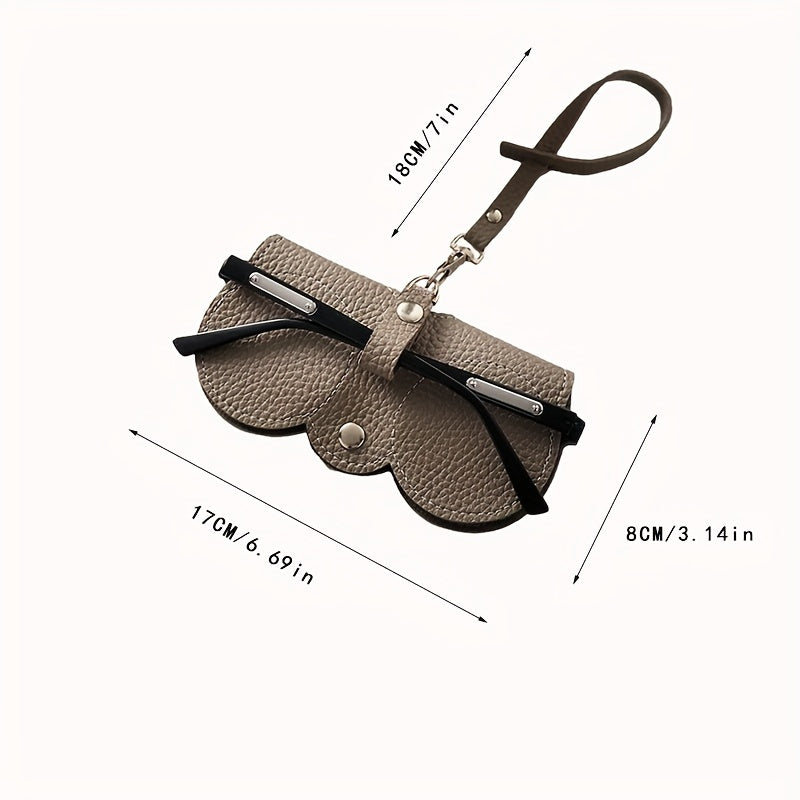 Lychee Embossed Glasses Bag PU Leather Sunglasses Cover