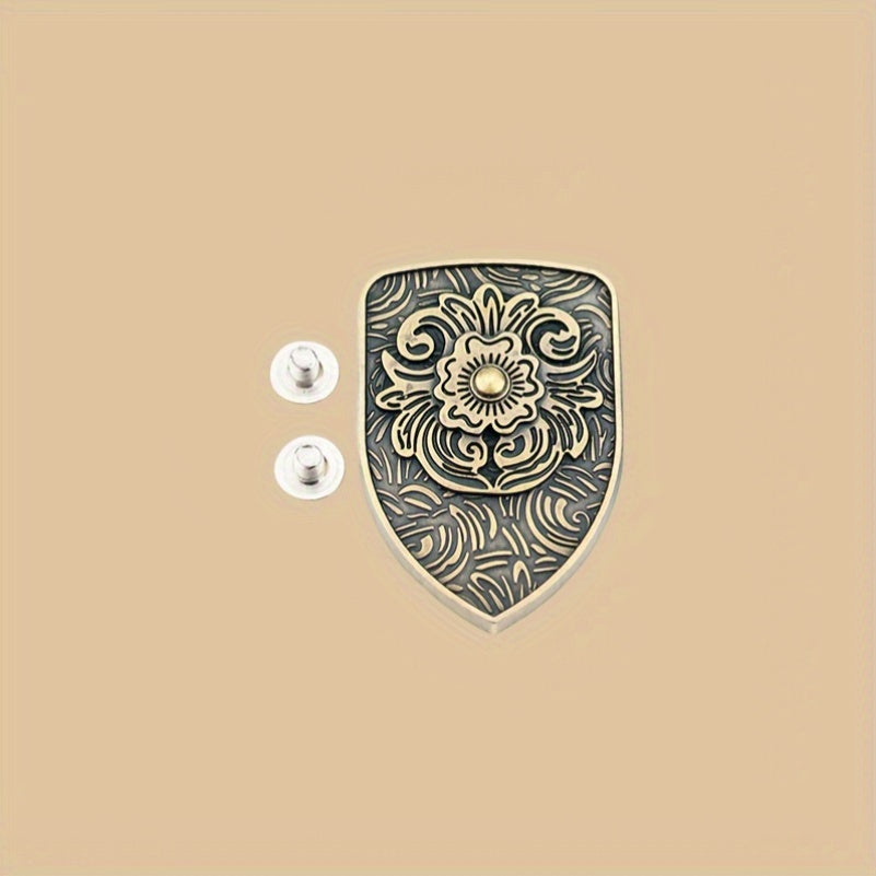 10pcs Grass Shield Decorative Buttons