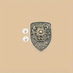 10pcs Grass Shield Decorative Buttons