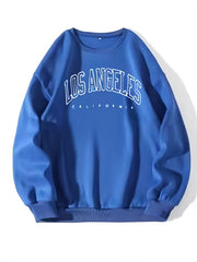 Letter Print Crew Neck Sweatshirt for Women