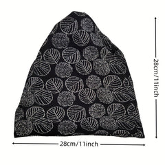 Leaf Print Beanie Turban Cap Soft Lightweight Chemo Hats