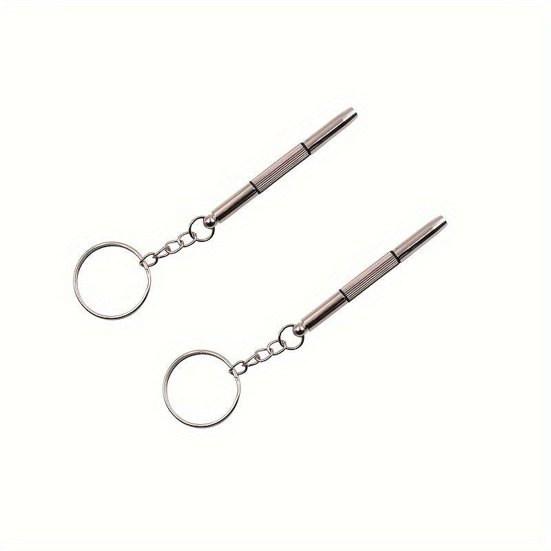 2pcs Steel Glasses Screwdrivers Portable Mini Glass Screwdrivers Keychain