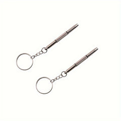 2pcs Steel Glasses Screwdrivers Portable Mini Glass Screwdrivers Keychain
