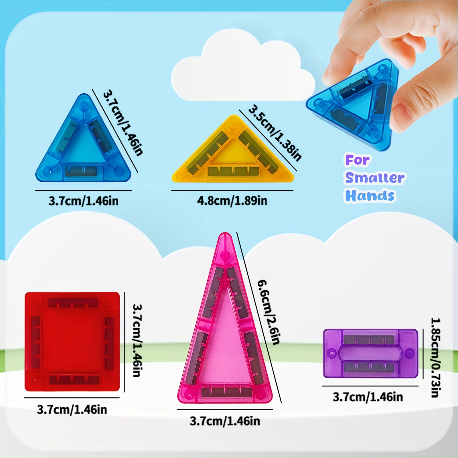 57pcs Mini Magnetic Building Blocks Small Size Iron Box Creative Stacking Toy