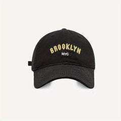 English Letter Embroidery Peaked Cap Cotton Sunshade Hat