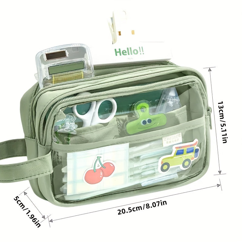 Large Capacity Stationery Bag Pencil Case for Office School Girls