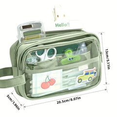 Large Capacity Stationery Bag Pencil Case for Office School Girls