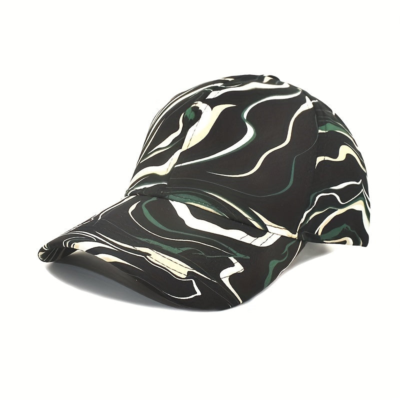 Men's Digital Print Hip Hop Cap Outdoor Sun Hat