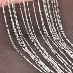 925 Sterling Silver Plate Chain Collar Necklace for DIY Jewelry