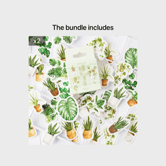 45pcs Cute Plant Stickers for Home Decor