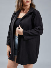  Solid Long Sleeve Blazer