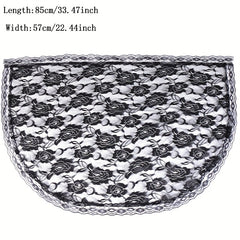 Embroidered Lace Mantilla Veil for Women