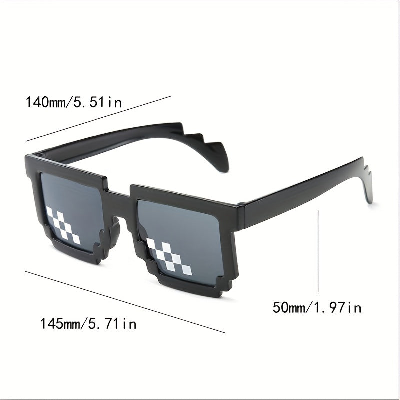 Y2K Mosaic Sunglasses For Women Men Funny Party Decorative Sun Shades