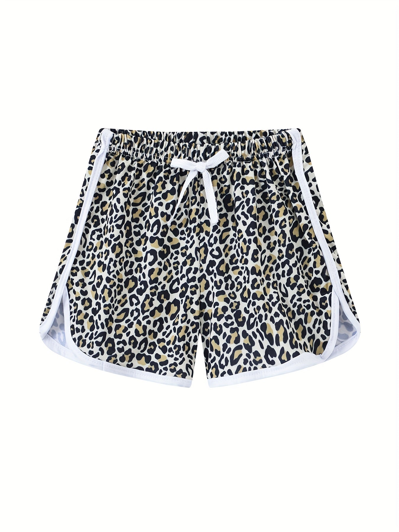 Leopard Print Drawstring Pants for Girls