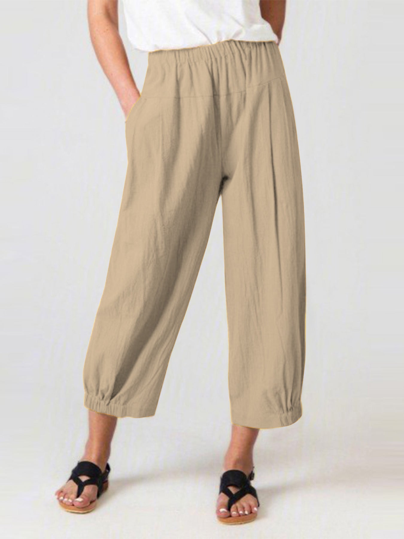 High Waist Loose Fit Harem Pants