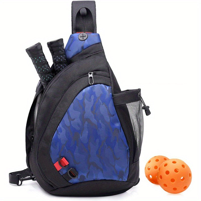 Adjustable Pickleball Sling Bag with Water Bottle Holder