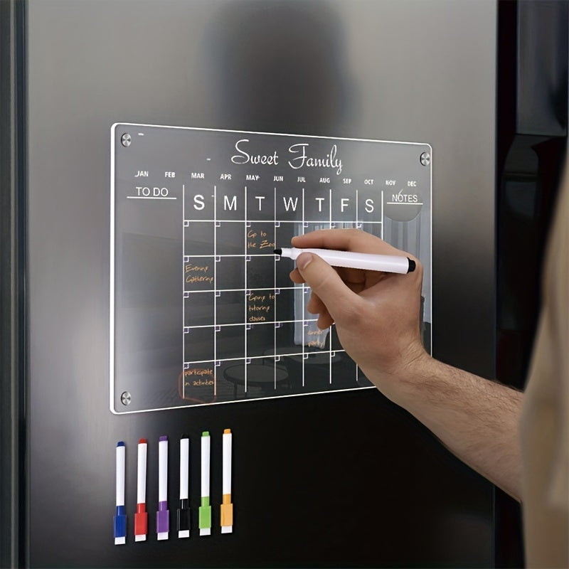 6-Piece Marker Set with Magnetic Planning Notes Board