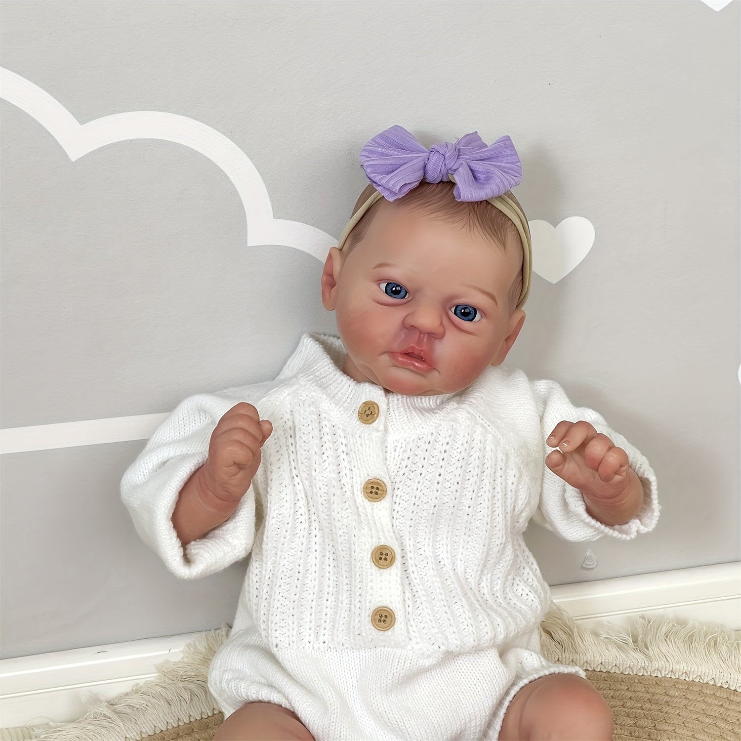 20 Inch Newborn Baby Doll Lifelike Reborn Awake Soft Touch Cuddly Doll