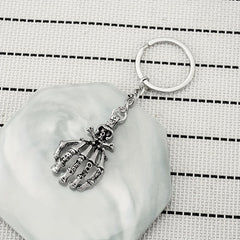 Skull Palm Keychain Metal Keychain Pendant Halloween Gift