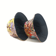 Kids Sunshade Bucket Hat Cartoon Pattern Double sided Sun Hat