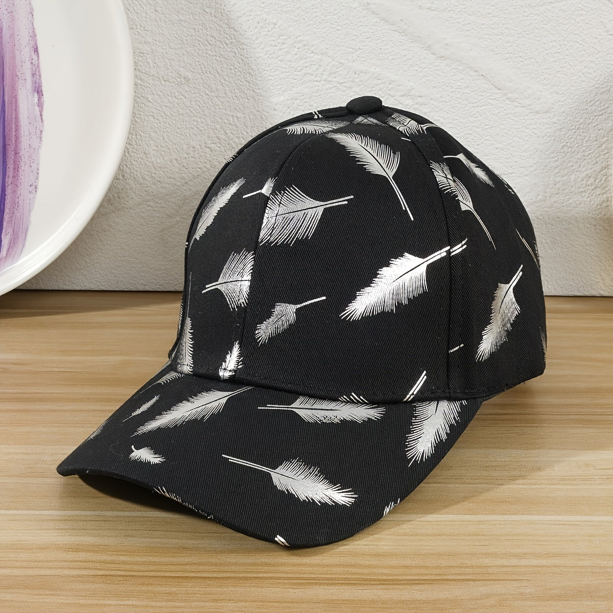 Retro Bronzing Feather Baseball Cap