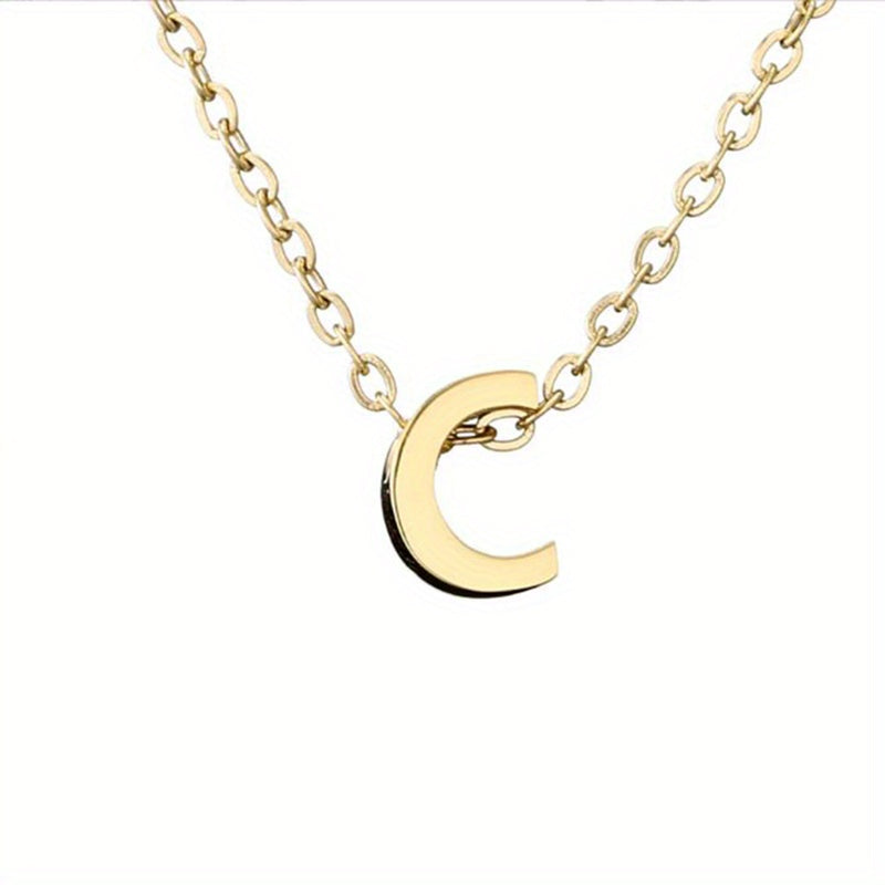 26 Letters Golden Love Initial Necklace Bridesmaid Gift