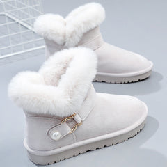 Women's Winter Snow Boots Slip On Ankle High Thermal Shoes