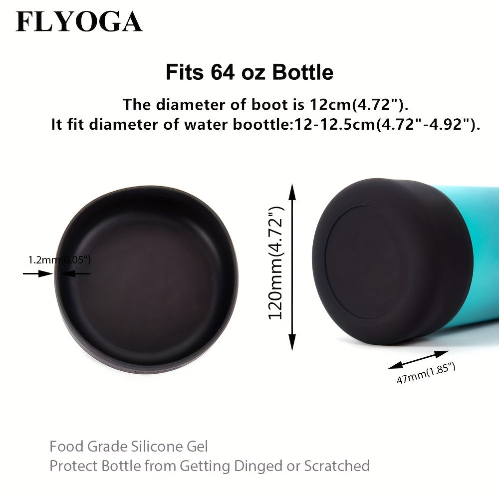 Silicone Sleeve for 64oz Wide Mouth Bottles Insulated Anti Slip Bottom Cover