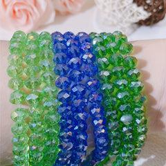 68pcs Crystal Glass Beads Bracelet Necklace Making DIY Bead 8mm
