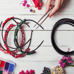 25pcs Satin Skinny Headband Head Hoop Nonslip Hair Band for Women Girls
