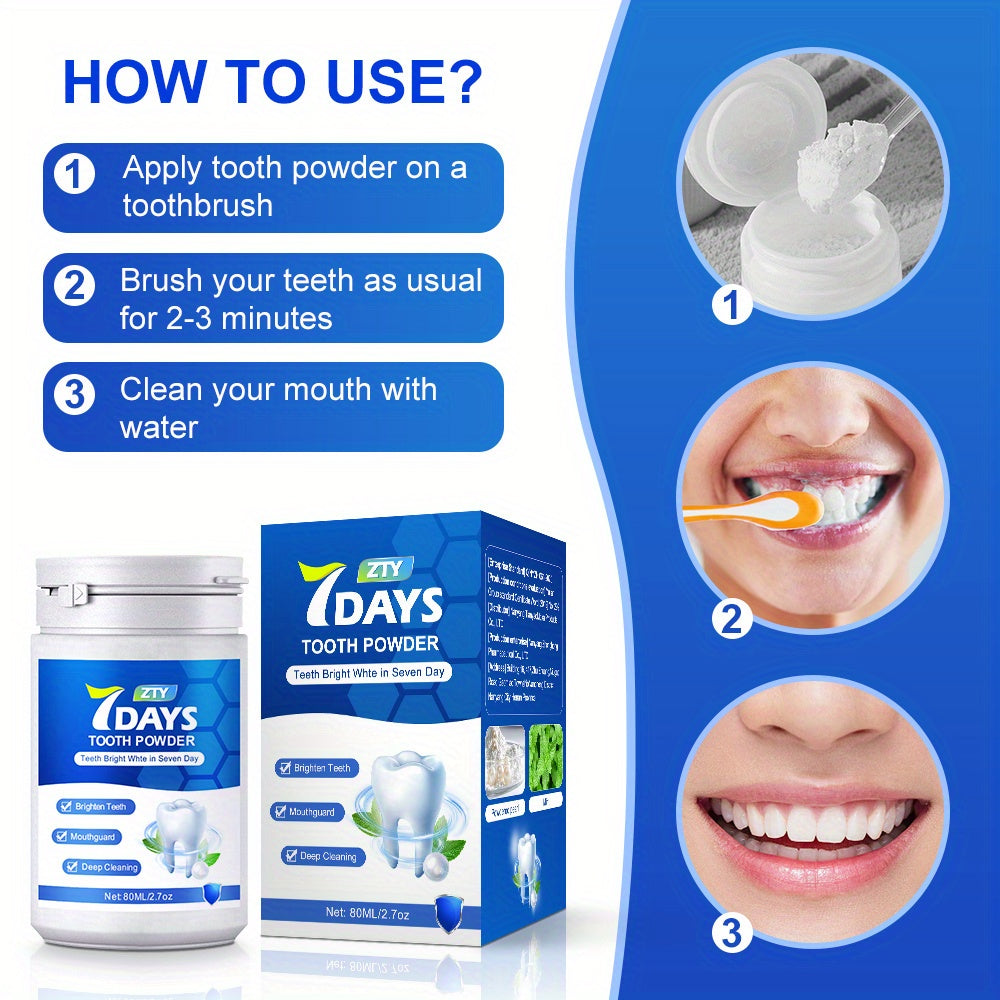 Mint Fresh Teeth Whitening Powder Tartar Oral Care Breath Freshener