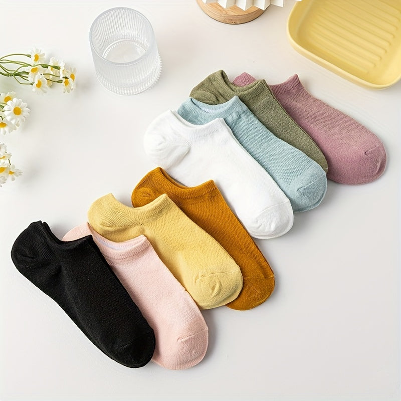 8 Pairs Low Cut Ankle Socks Soft & Lightweight Women's Stockings