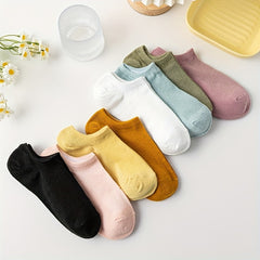 8 Pairs Low Cut Ankle Socks Soft & Lightweight Women's Stockings