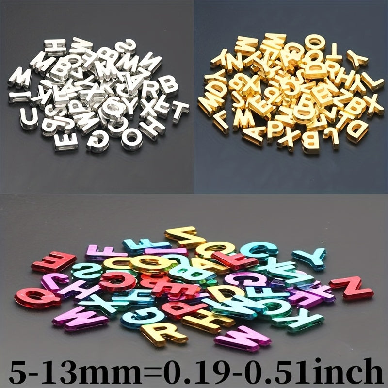 50pcs Large Letter Acrylic Beads Multicolor for DIY Necklace Bracelet Toys