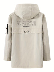 Men's Hooded Windbreaker Jacket Zip Up Coat
