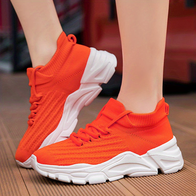 Women's Chunky Sneakers Lace Up Platform Running Shoes