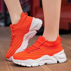 Women's Chunky Sneakers Lace Up Platform Running Shoes